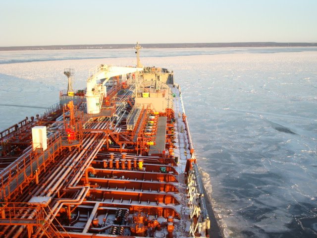 Commercial vessel at sea