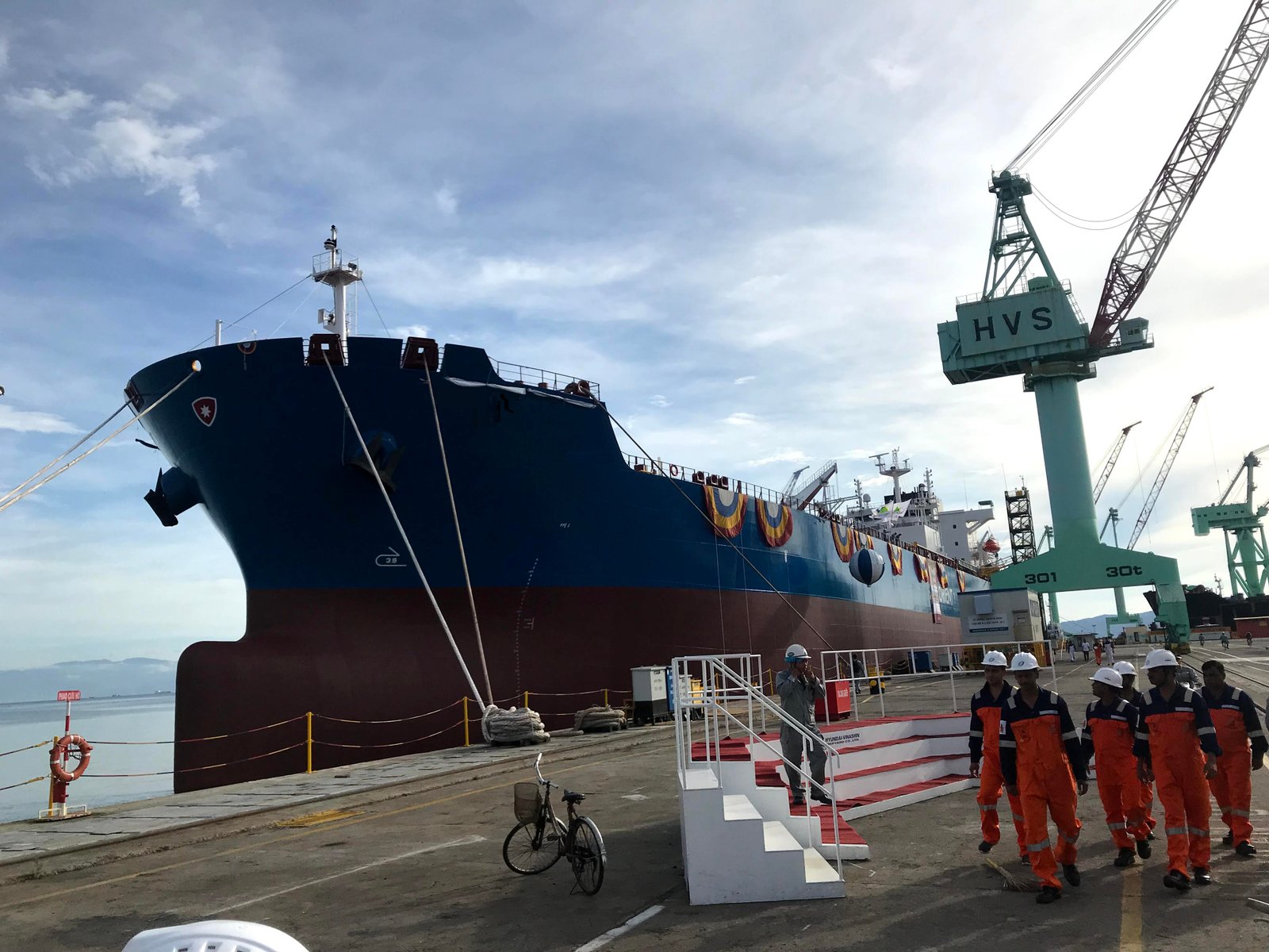 Commercial vessel at sea