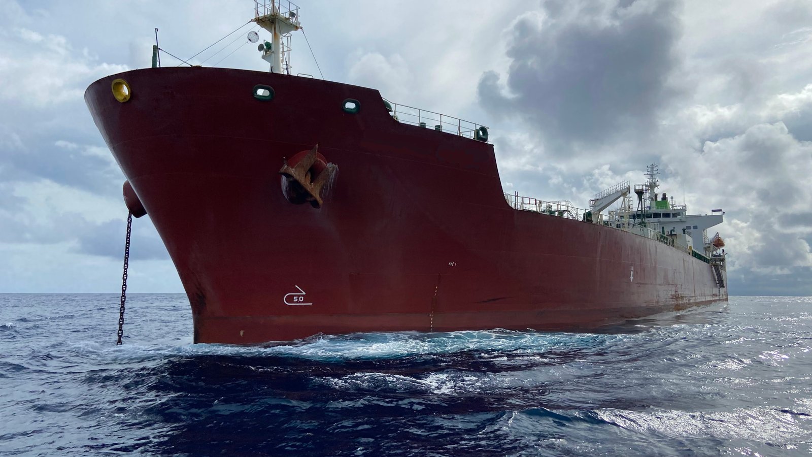 Maritime vessel at sea